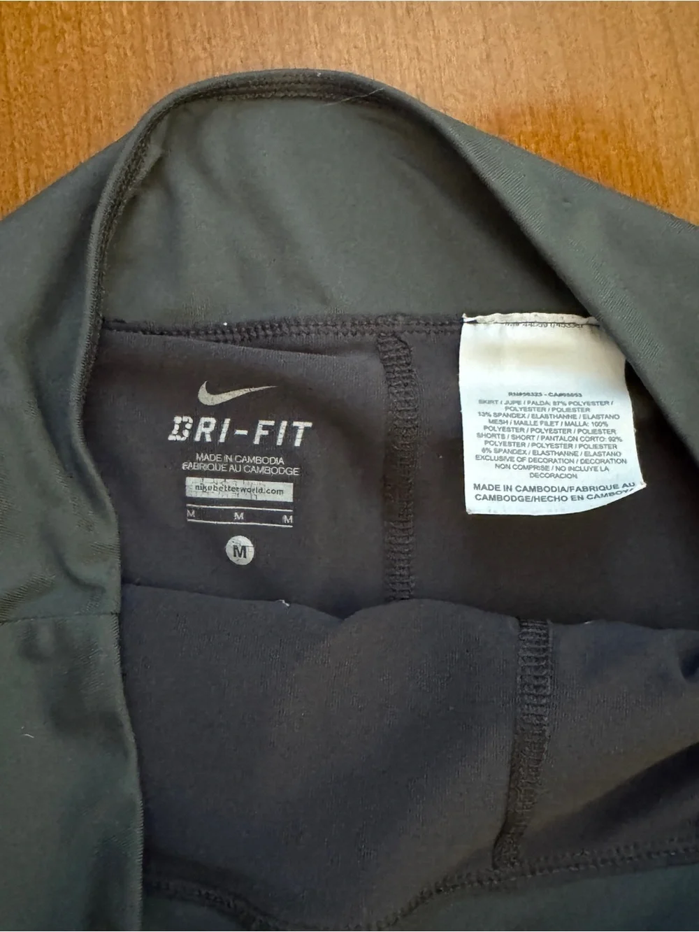 Nike Dark Grey Mesh Tennis Pickleball Skort Built-in Shorts Size M